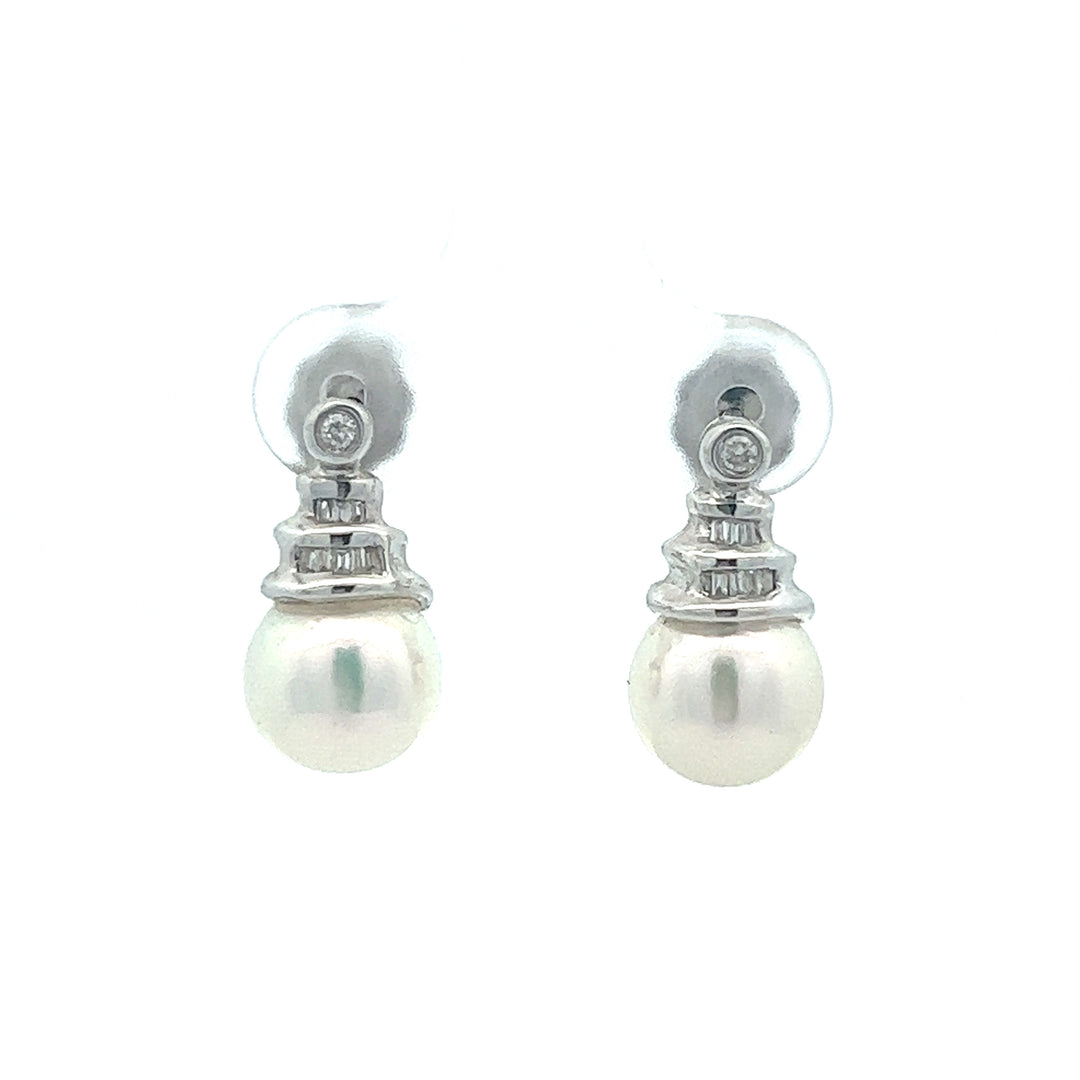 14k Akoya Diamond Studs