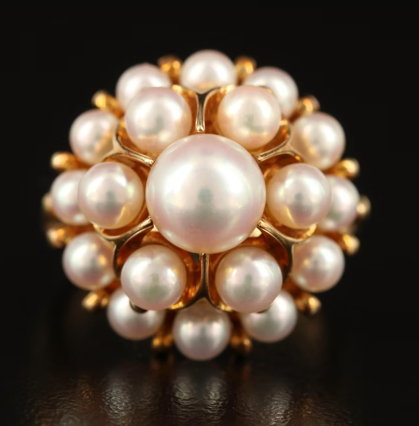 14k Mikimoto Pearl Ring – Matt Harris Designs