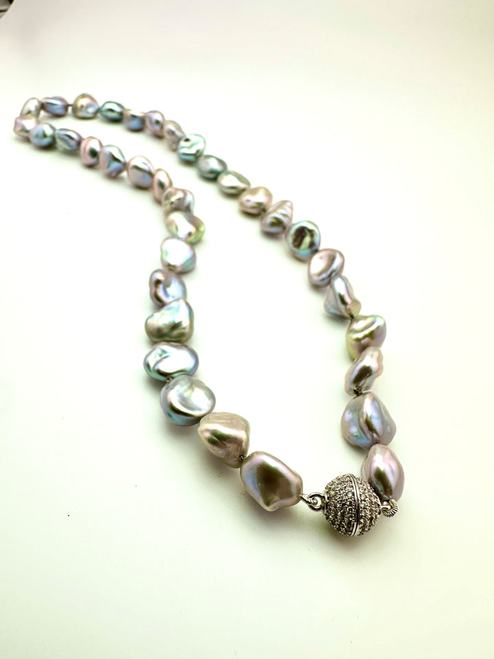 Freshwater Grey Pearl Necklace