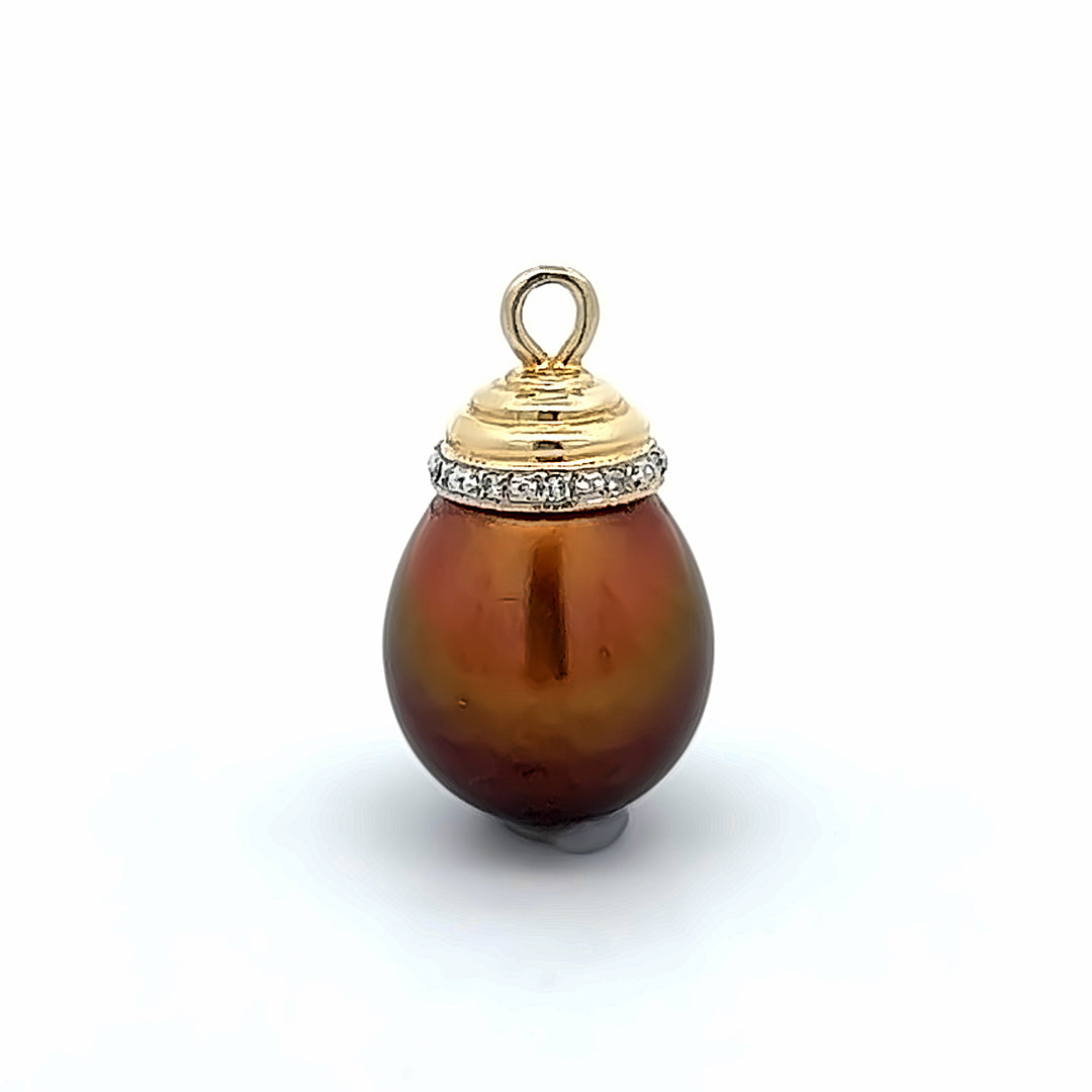 14k Chocolate Tahitian Pearl Pendant