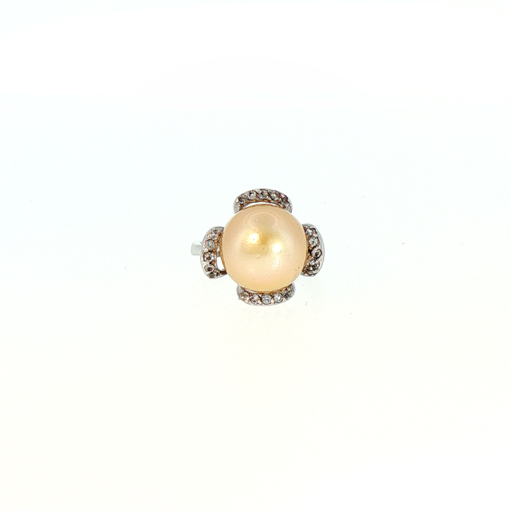 Golden South Sea Pearl Cocktail Ring