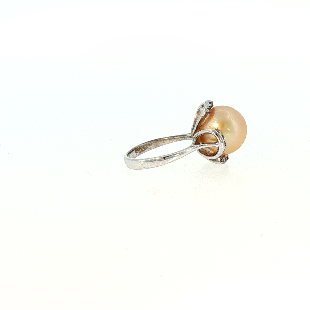 Golden South Sea Pearl Cocktail Ring