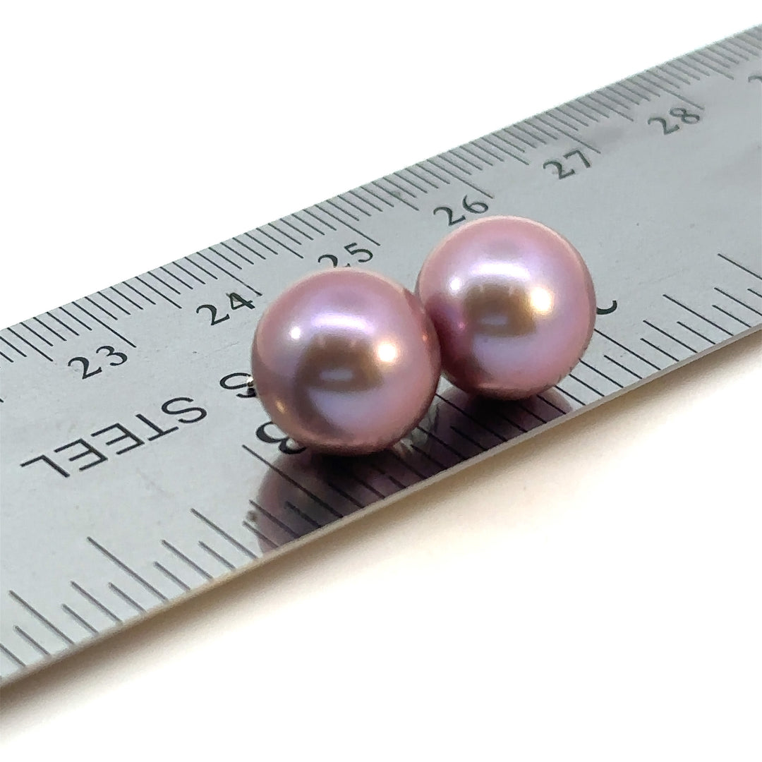 14k Purple Edison Pearl Studs