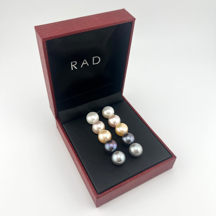 Five Pair Set of Pearl Studs