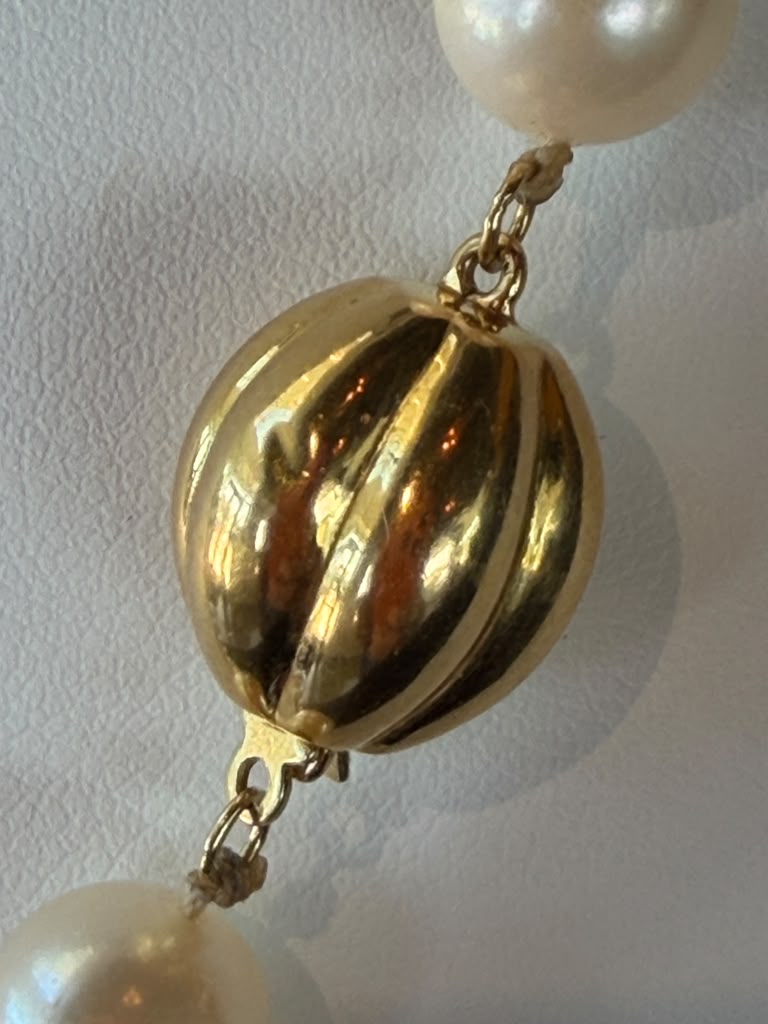 18.5" Akoya Pearl Necklace with 14k Yellow Gold Clasp