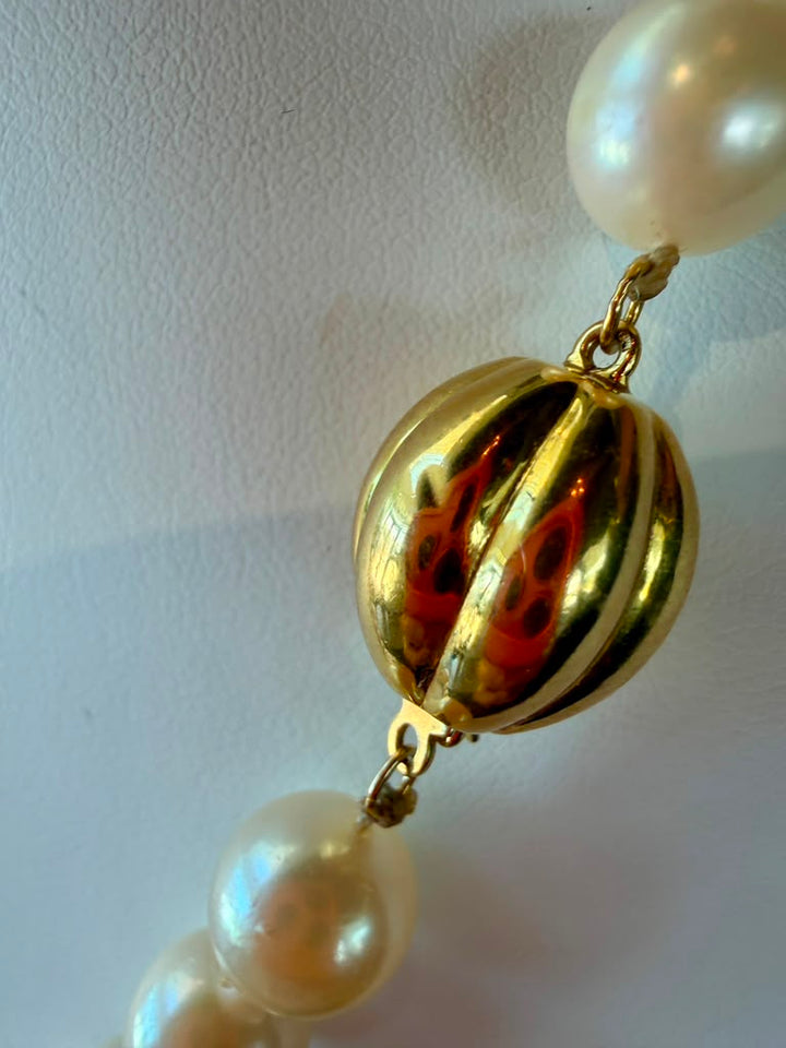 18.5" Akoya Pearl Necklace with 14k Yellow Gold Clasp