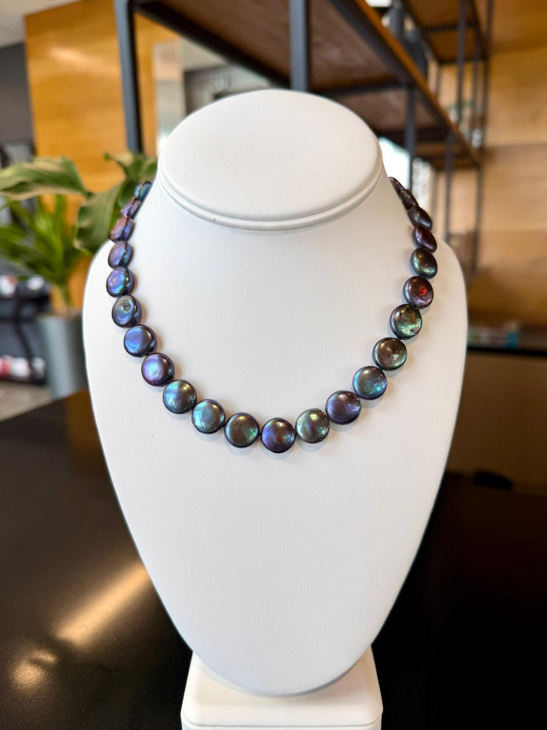 Freshwater Coin Pearl with a Sterling Silver clasp