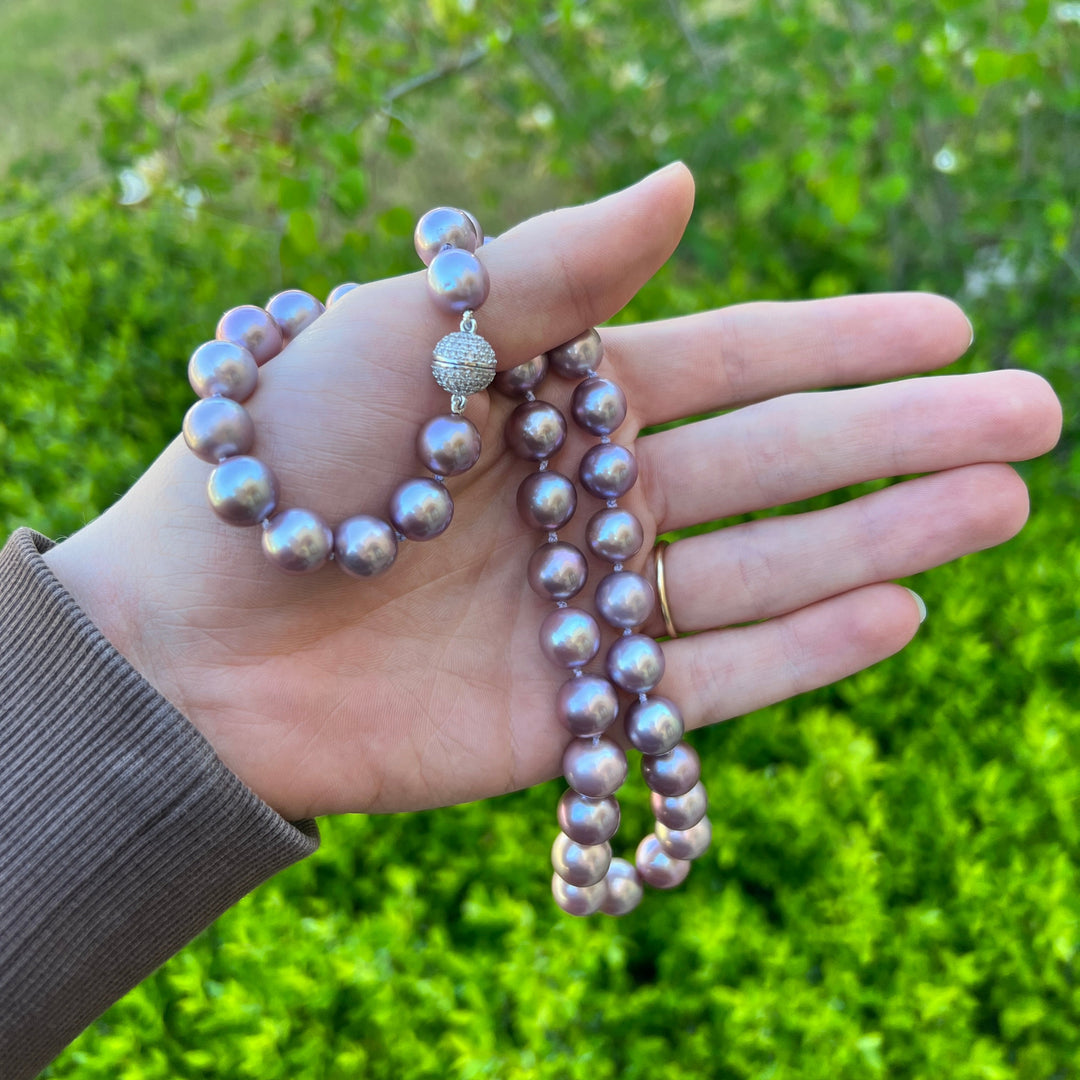 Natural Purple Edison Pearl Necklace