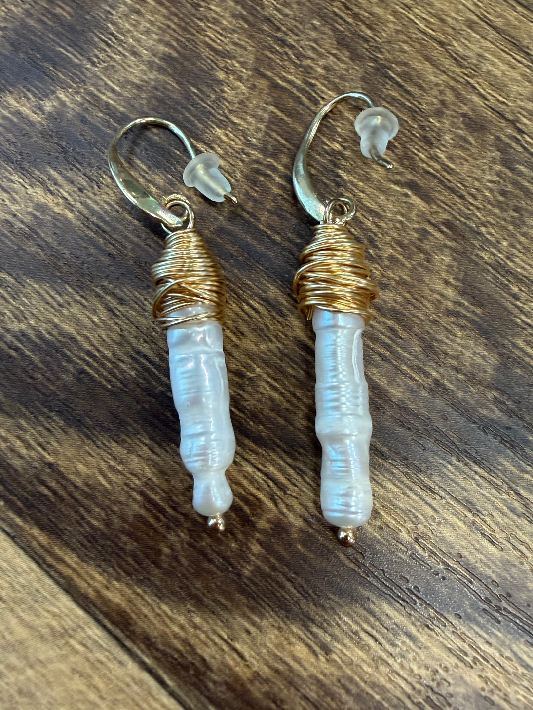 Funky freshwater pearl earrings