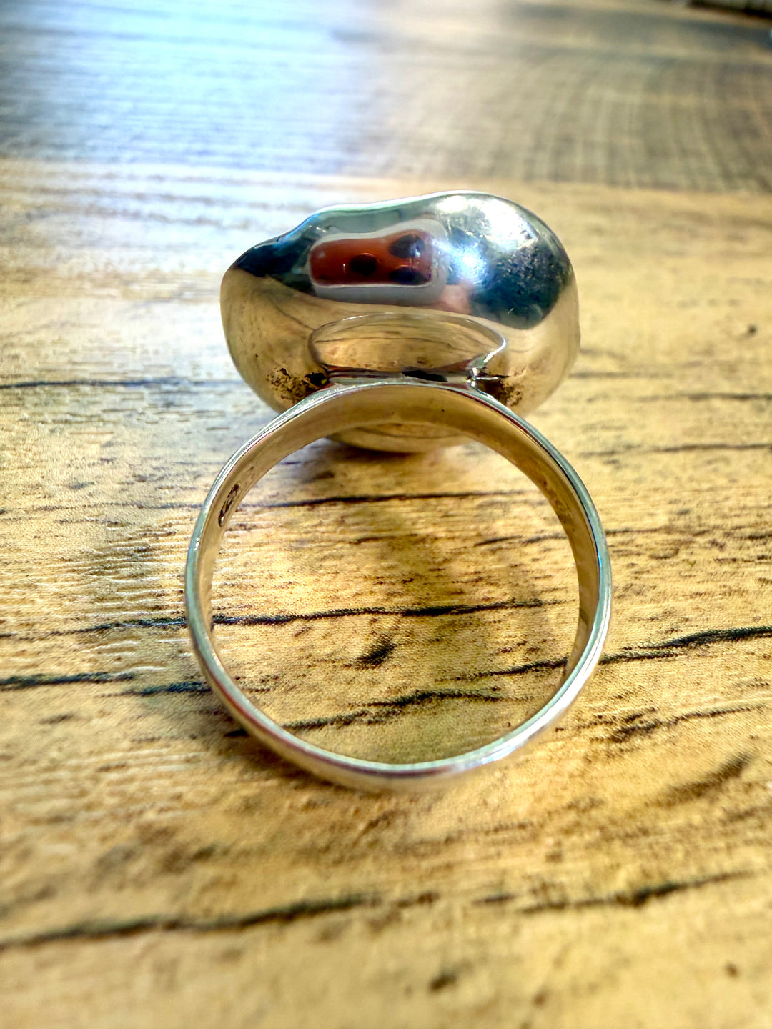 Oxidized Silver Pearl Cocktail Ring