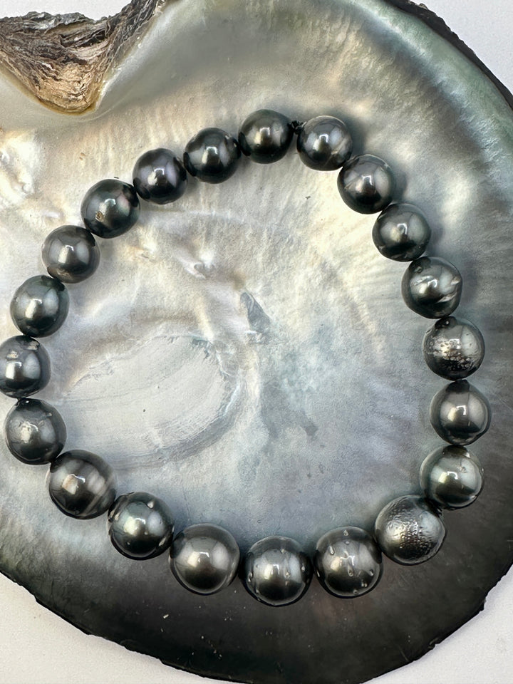 Tahitian Baroque Pearl Bracelet for Men and Women 8.25"