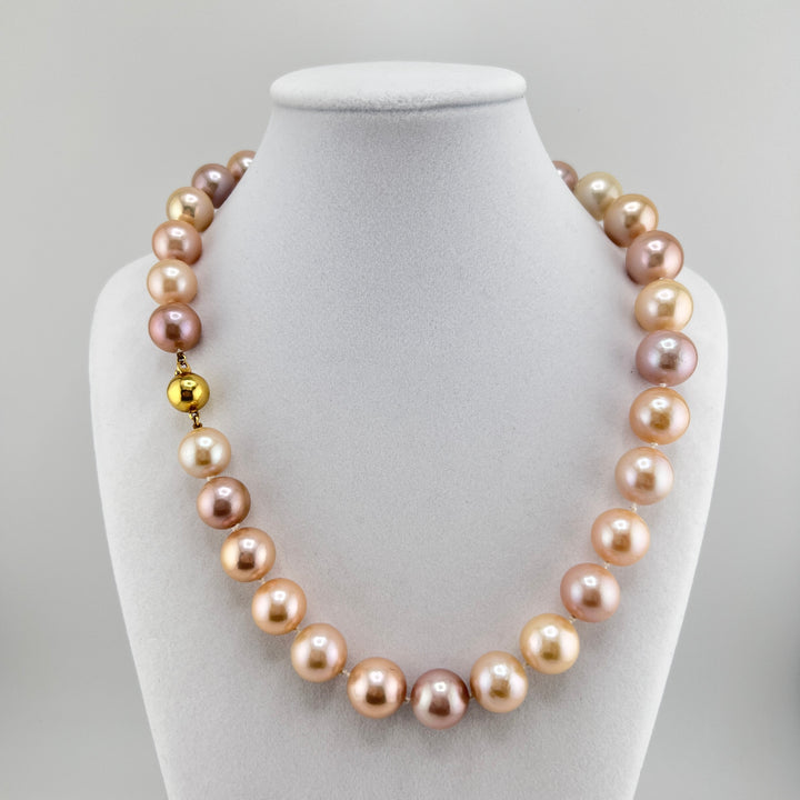 14k Edison Pearl Necklace 13-15mm