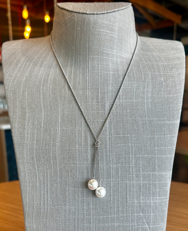 Freshwater Pearl Sterling Silver Drop Necklace