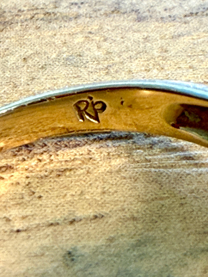 14K Yellow Gold Akoya Pearl Bypass Ring