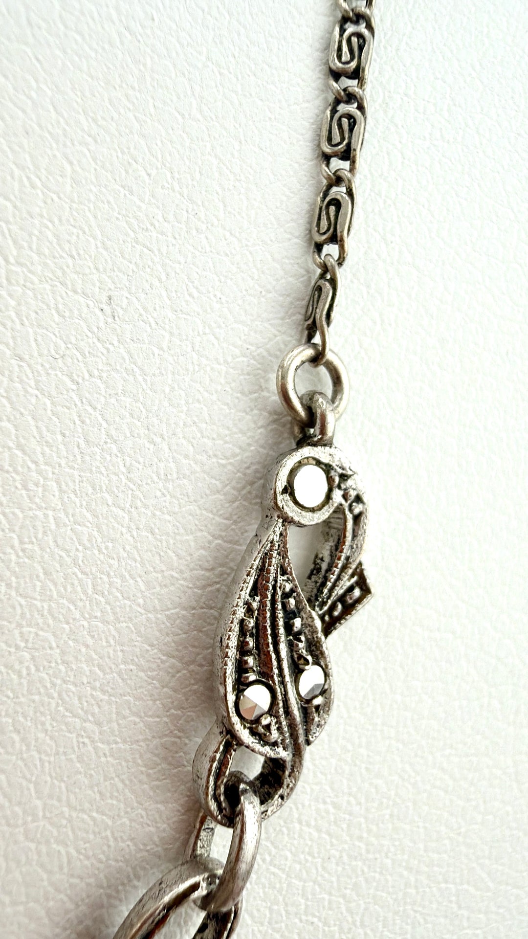 Antique Pearl,  935 Silver Necklace H.A.K. Circa 1925