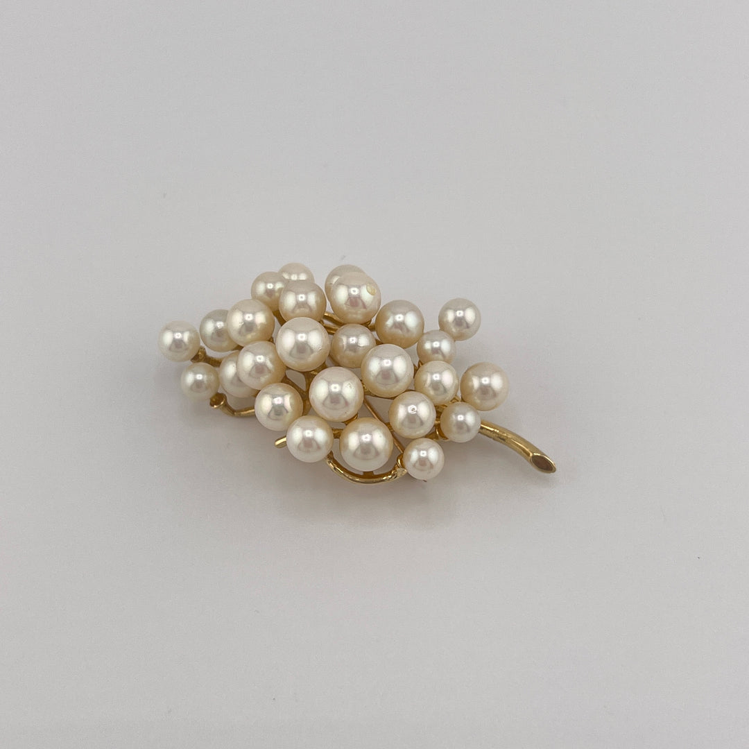 14k Akoya Pearl Brooch