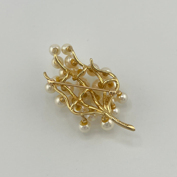 14k Akoya Pearl Brooch