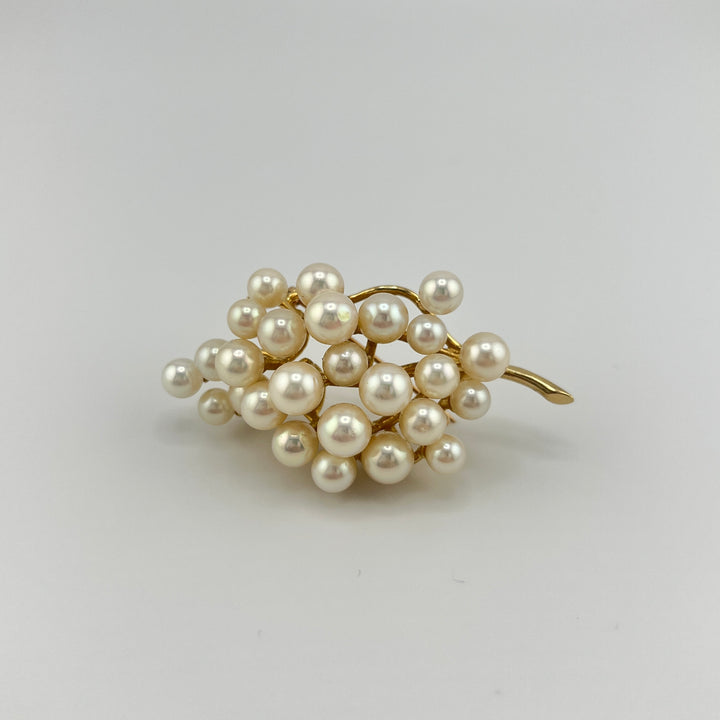 14k Akoya Pearl Brooch