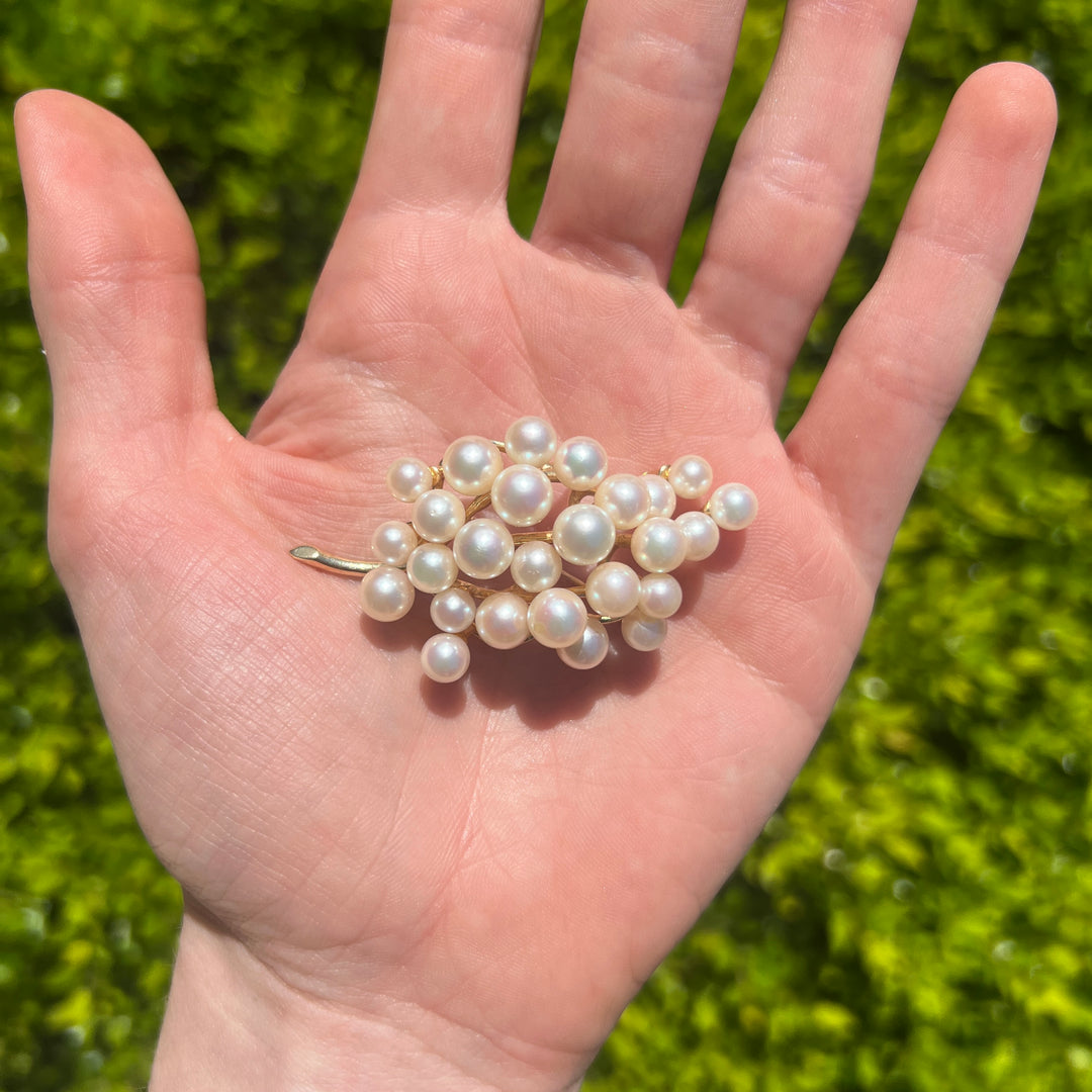 14k Akoya Pearl Brooch