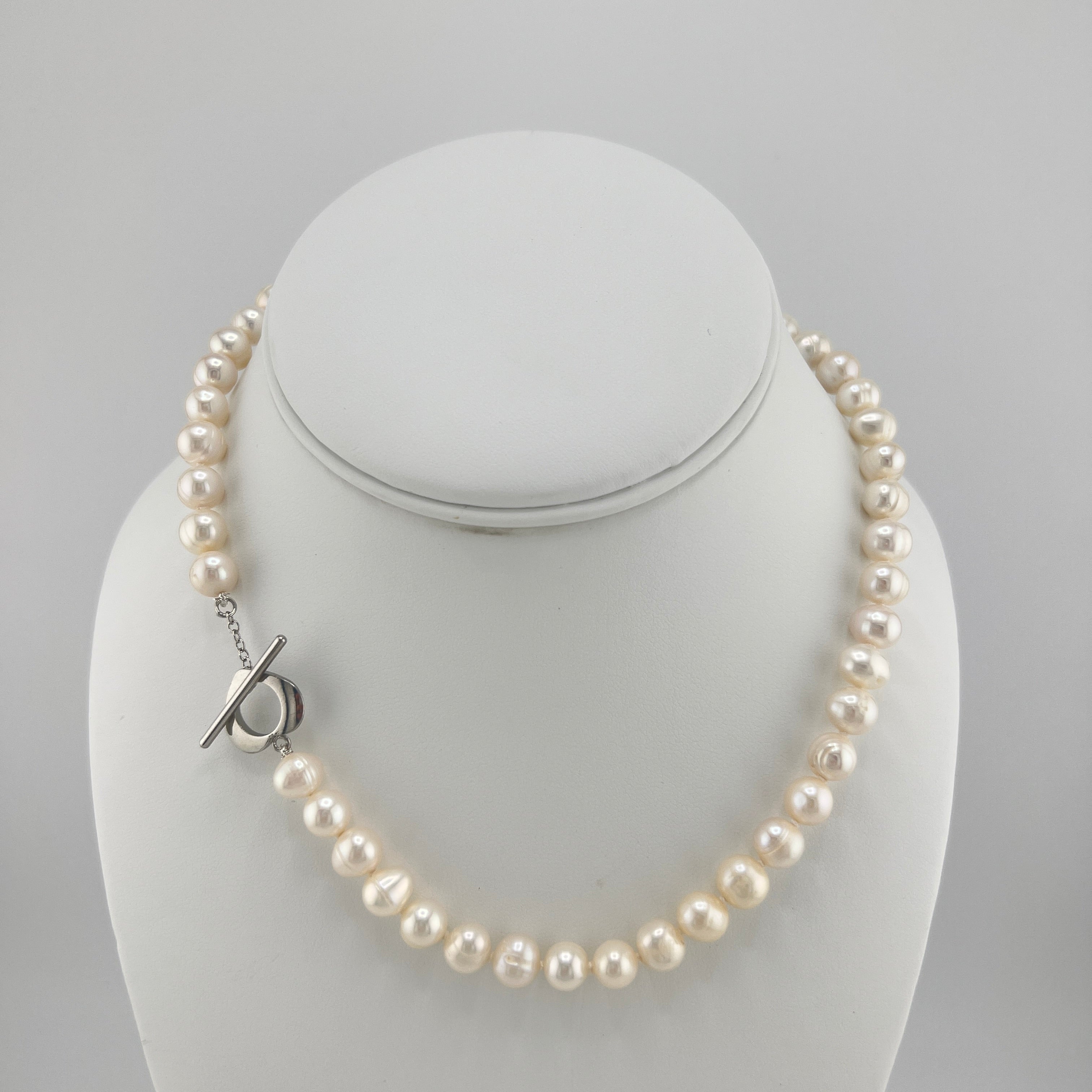 ★TATIANA★ White Natural Freshwater Pearl Necklace_NZ1191 kalifano-37-freshwater-pearl-