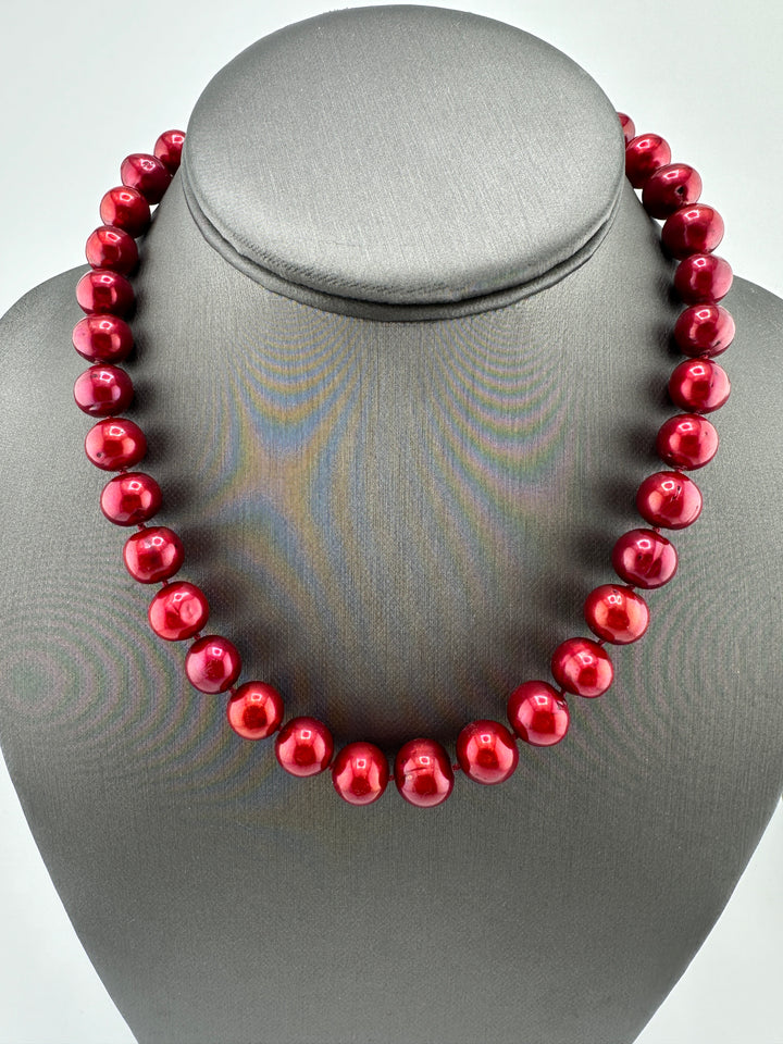 Cranberry Pearl Necklace