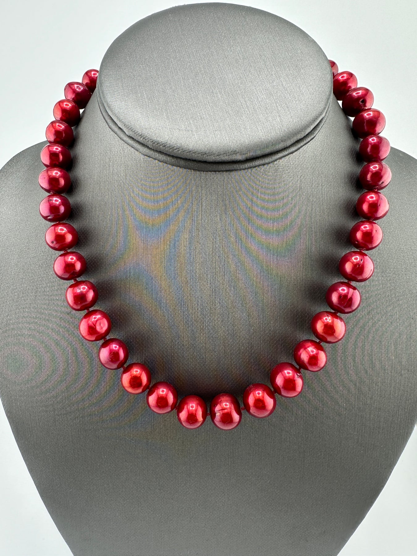 Cranberry Freshwater Pearl Necklace