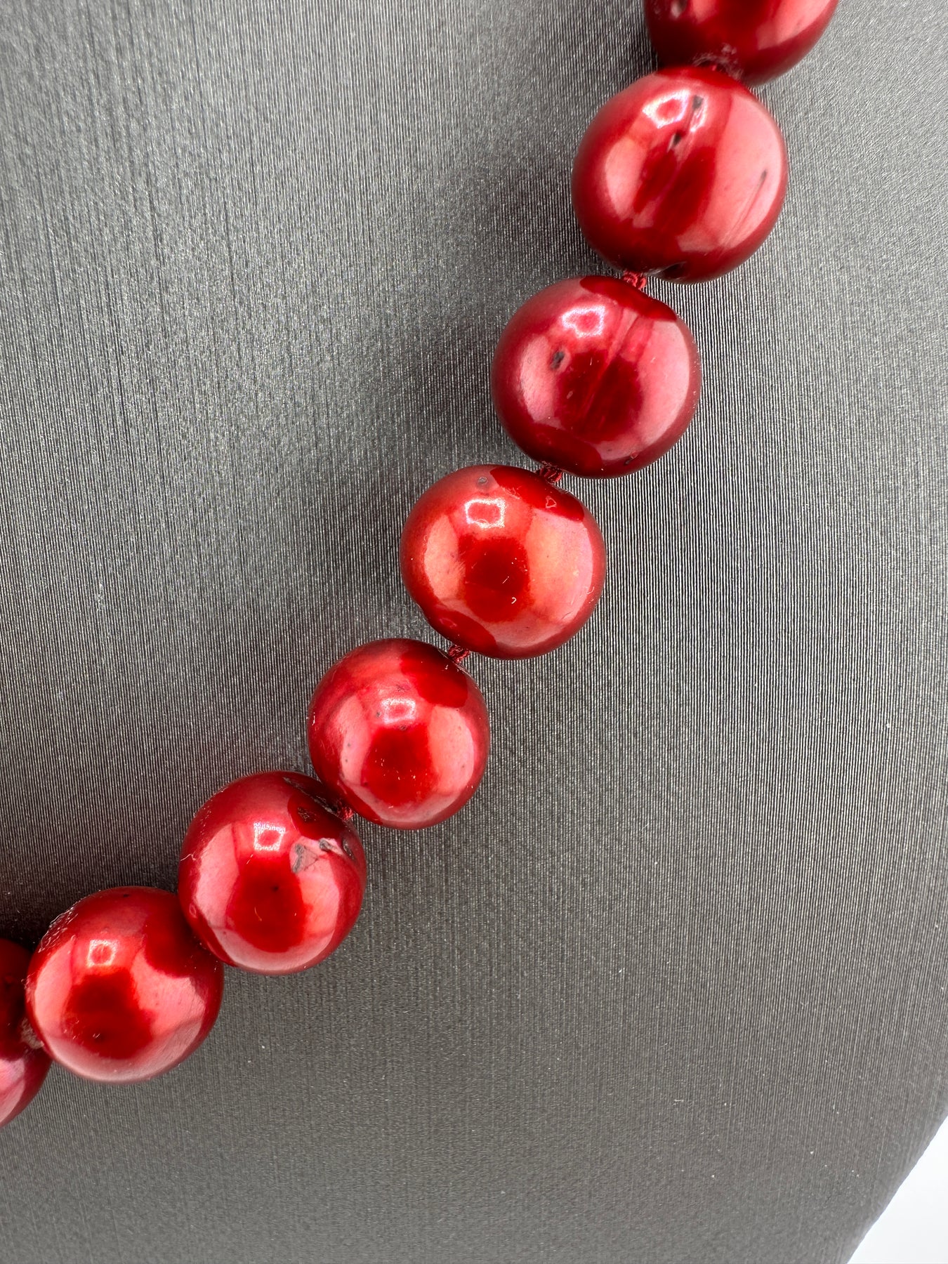 Cranberry Freshwater Pearl Necklace