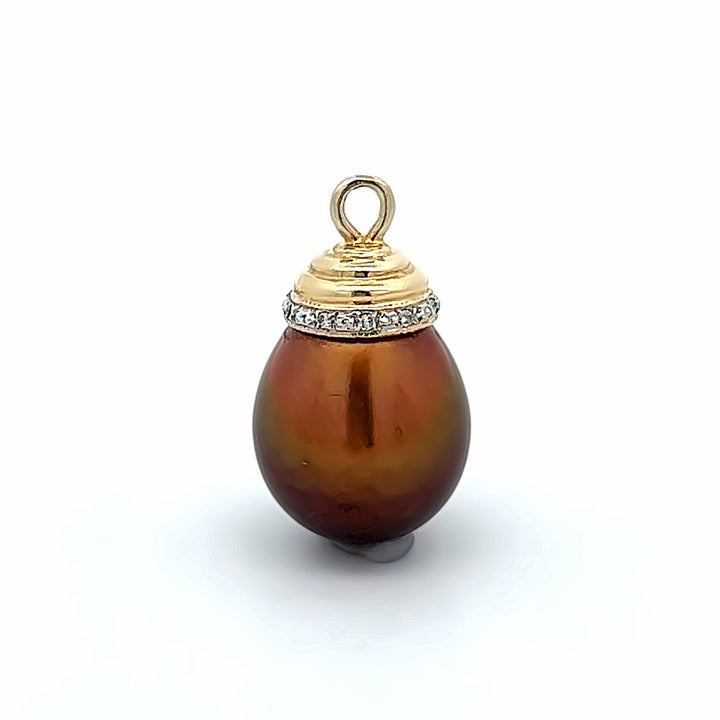 14k Chocolate Tahitian Pearl Pendant