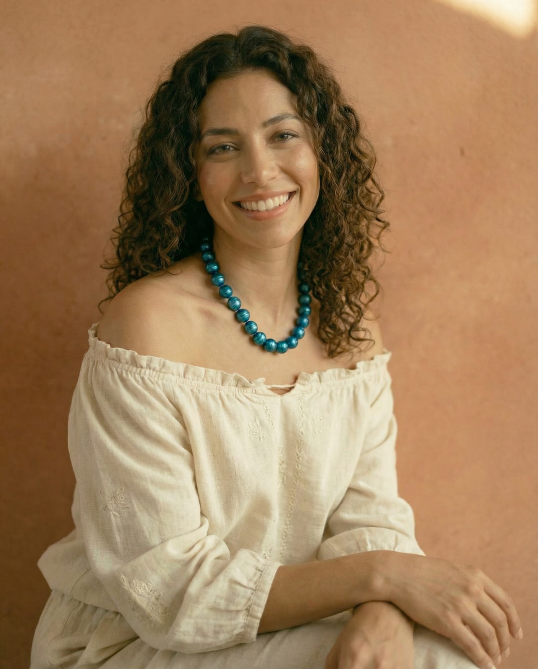 Teal Freshwater Pearl Necklace