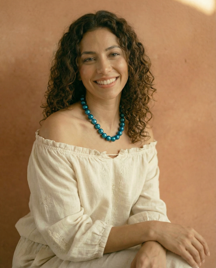 Teal Freshwater Pearl Necklace