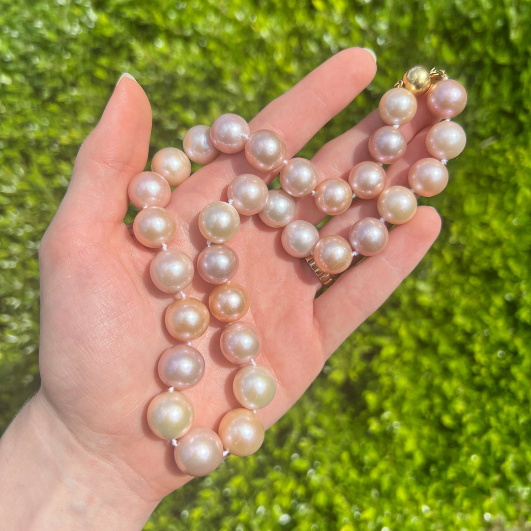 14k Edison Pearl Necklace 13-15mm