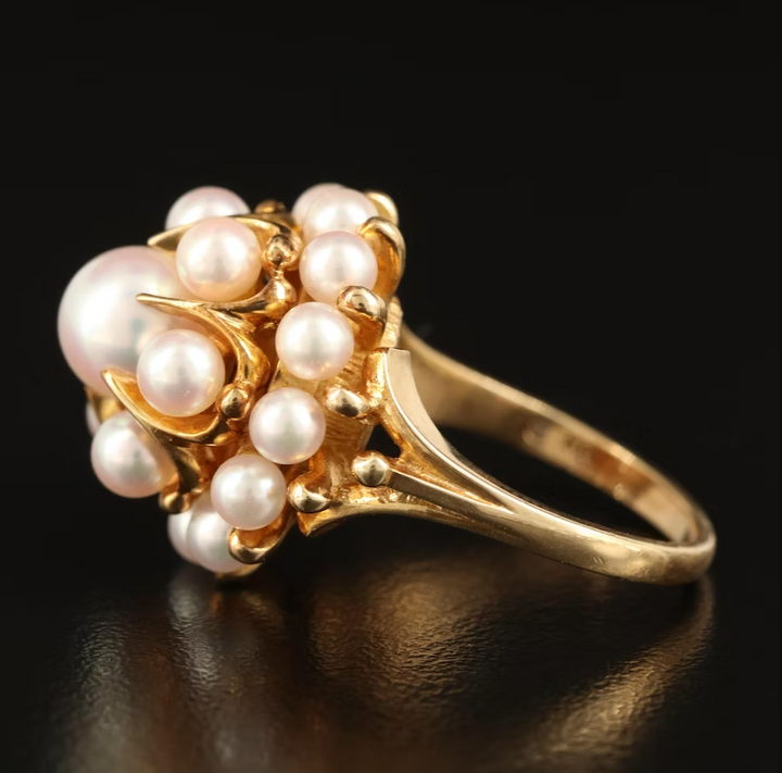 14k Mikimoto Pearl Ring