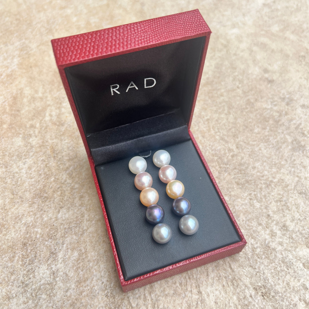 Five Pair Set of Pearl Studs