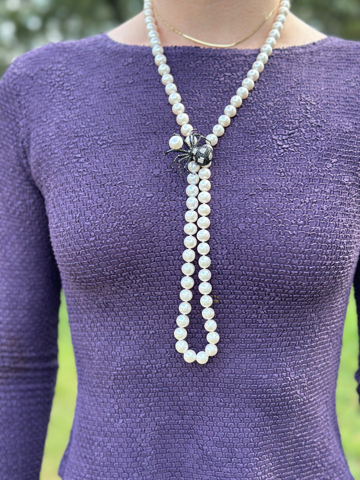 Freshwater Pearl Spider Necklace