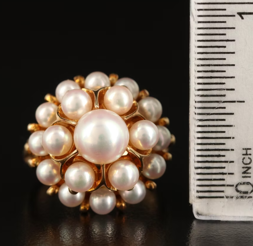 14k Mikimoto Pearl Ring