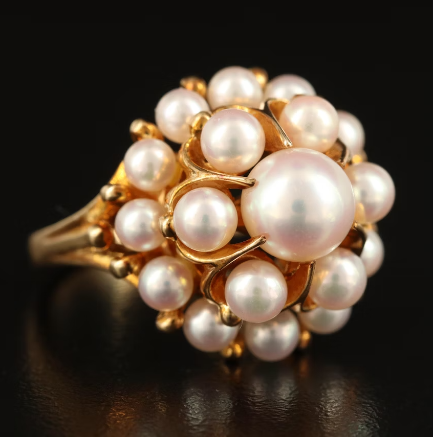 14k Mikimoto Pearl Ring