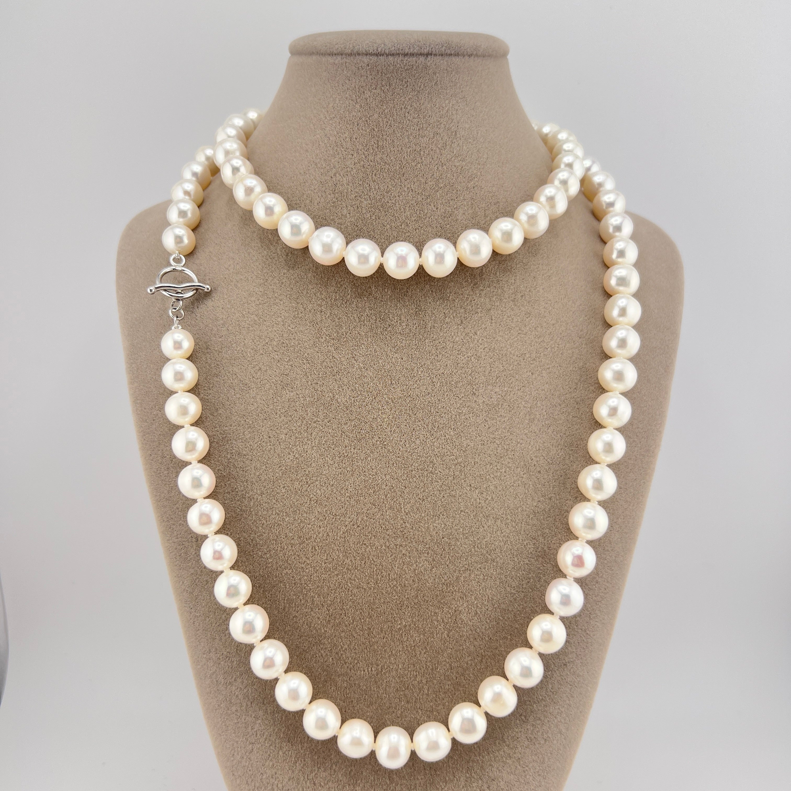 Vintage Opera Length cheapest Necklace w/ White Beads