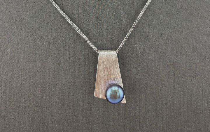 Freshwater Pearl (Dyed) on Sterling Silver Pendant