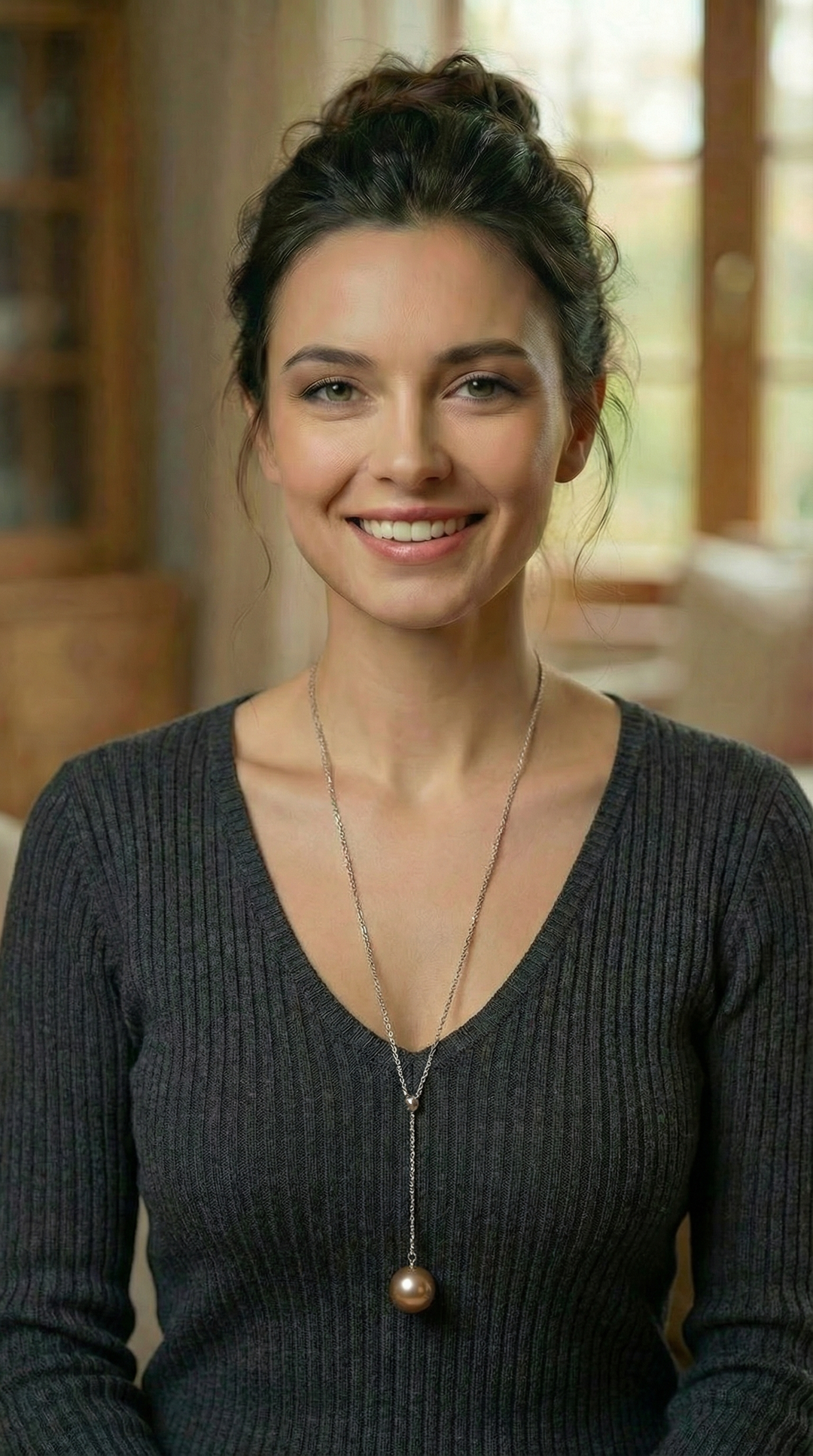 Copper Color "Edison" Pearl Necklace