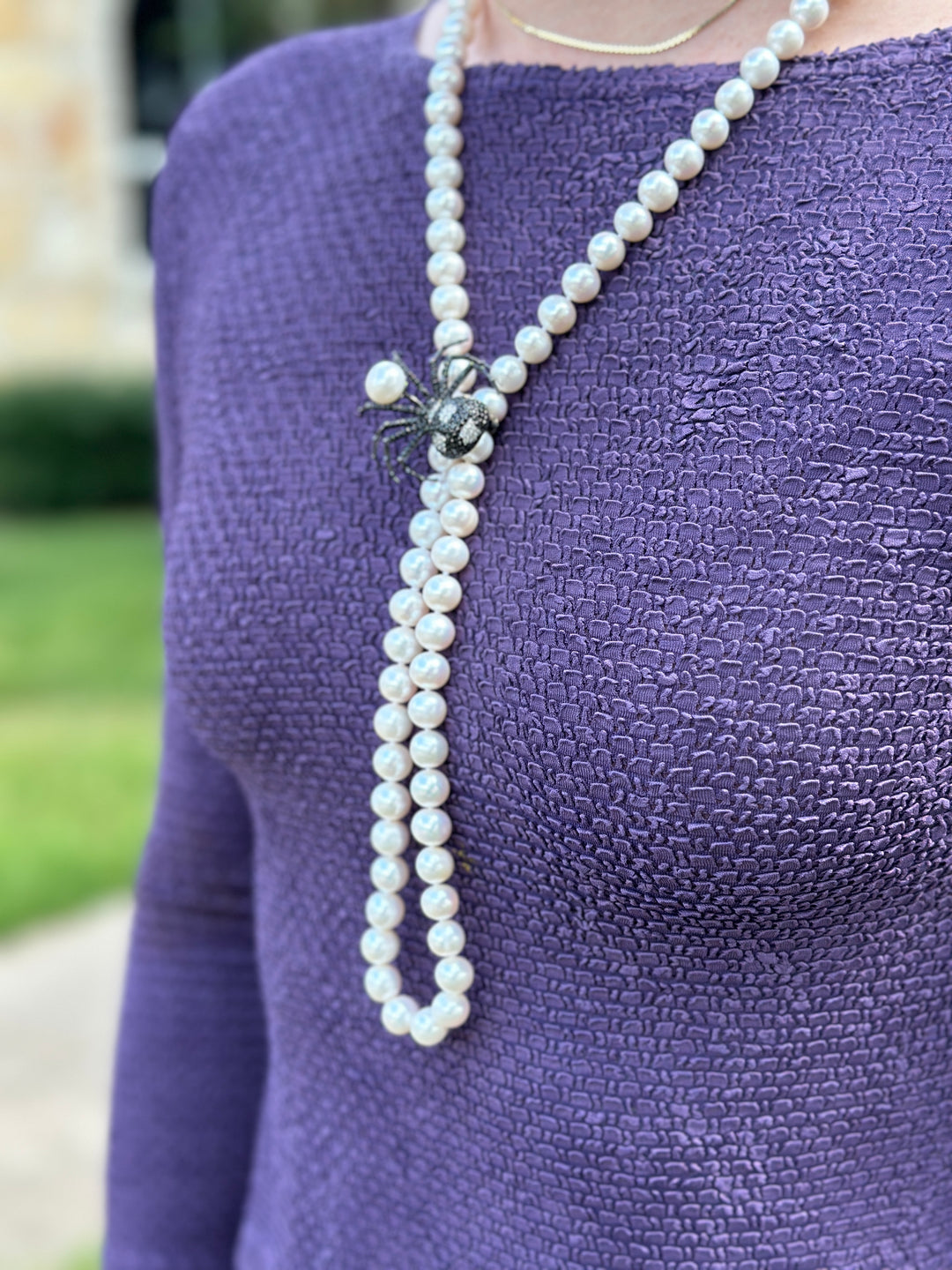 Freshwater Pearl Spider Necklace