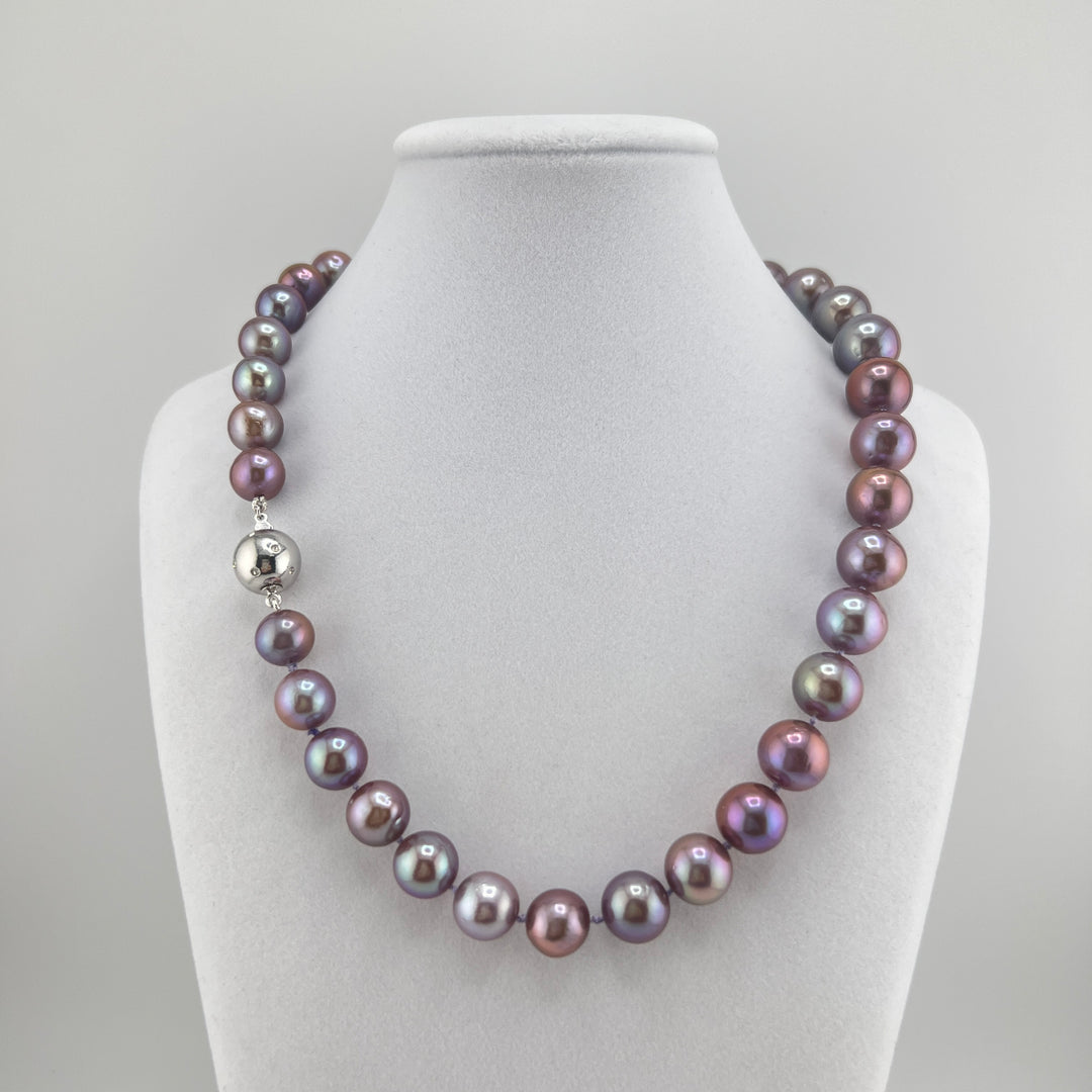 Diamond Purple Edison Pearl Necklace